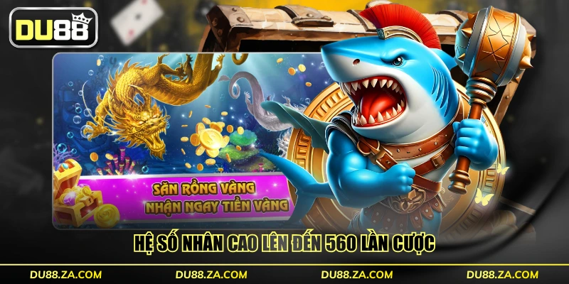 Mega Fishing - Game Săn Thưởng 950x Từ Jili Games Hot Nhất 4 Hệ số nhân cao lên đến 560 lần cược